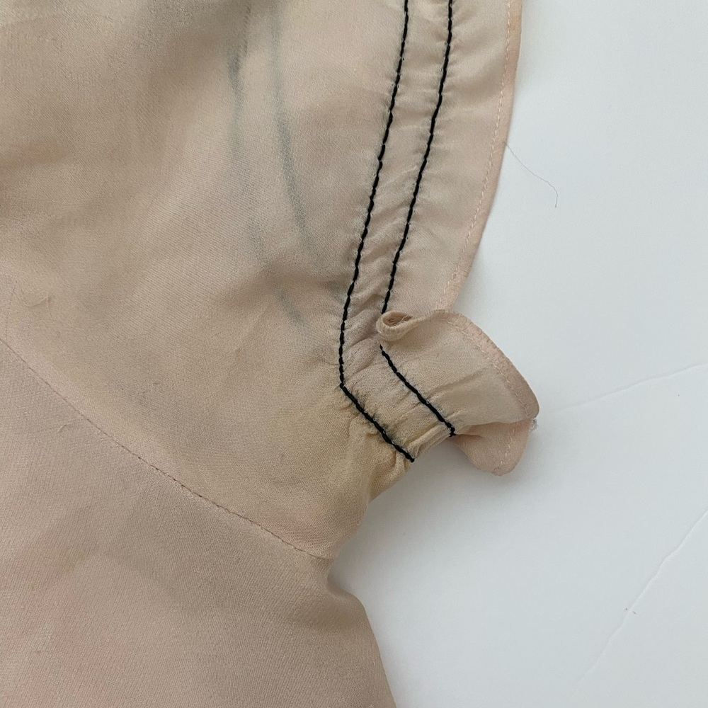 Y2K 100% silk Nanette Lepore peasant top - Picture 3 of 7